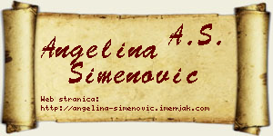 Angelina Simenović vizit kartica